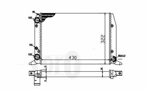 0030170024 Loro Engine cooling radiator