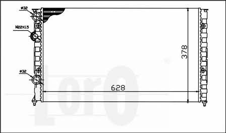 Engine radiator Seat Arosa: 0530170009 Loro Engine cooling radiator