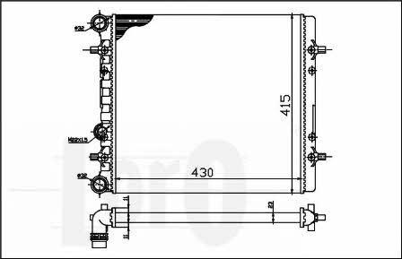 0530170013 Loro Engine cooling radiator