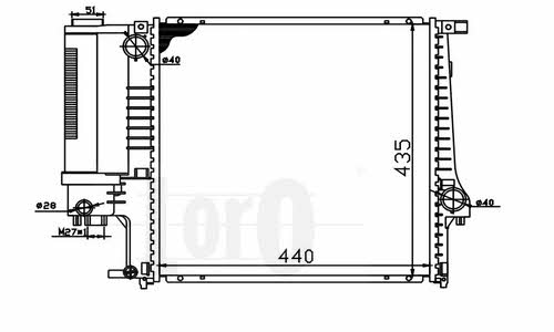 0040170016 Loro Engine cooling radiator