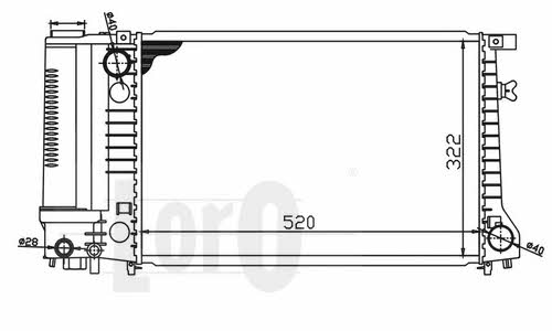 0040170021 Loro Engine cooling radiator
