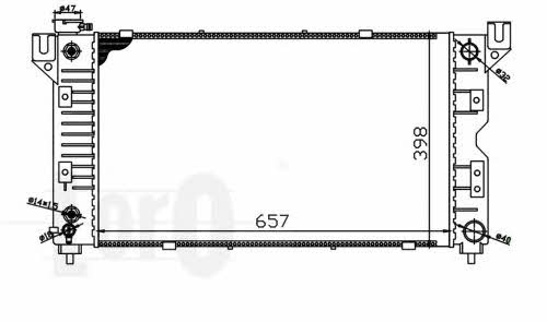 Car radiator Chrysler Voyager: 0080170001 Loro Engine cooling radiator