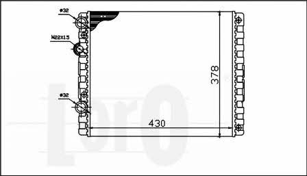 Car radiator Seat Arosa: 0530170036 Loro Engine cooling radiator