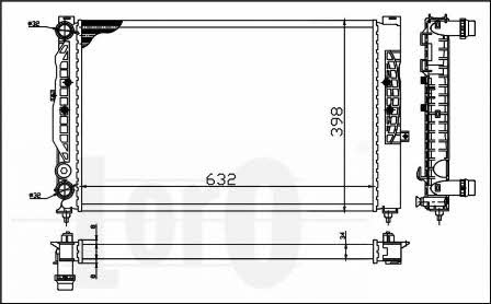 0530170050 Loro Engine cooling radiator