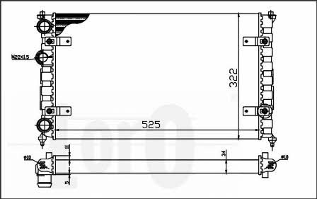 0530170051 Loro Engine cooling radiator