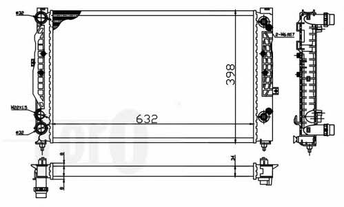 Engine radiator Audi A4: 0530170053 Loro Engine cooling radiator