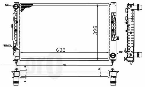 0530170055 Loro Engine cooling radiator