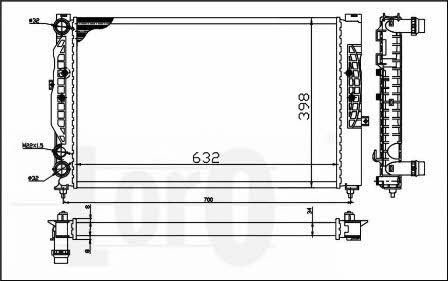 0530170056 Loro Engine cooling radiator