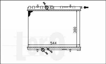 0090170012 Loro Engine cooling radiator