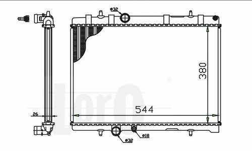 0090170015 Loro Engine cooling radiator