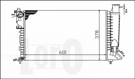Engine cooling radiator Citroen: 0090170019 Loro Engine cooling radiator
