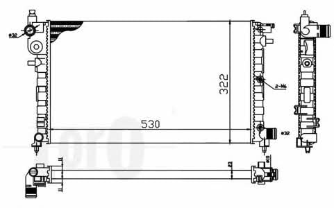 Car radiator Citroen Saxo: 0090170026 Loro Engine cooling radiator