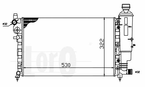 0090170037 Loro Engine cooling radiator