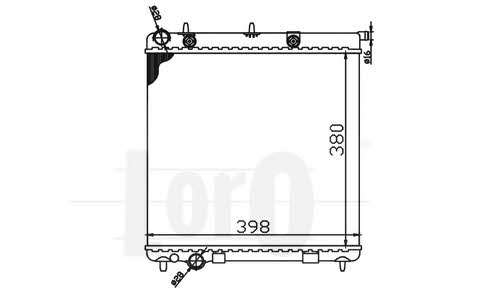 Loro 009-017-0047 Engine cooling radiator 0090170047 0090170047 Loro Engine cooling radiator