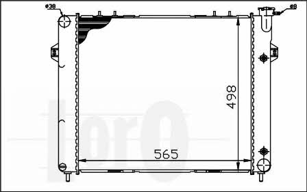 Engine cooling radiator Jeep Grand Cherokee: 0230170001 Loro Engine cooling radiator
