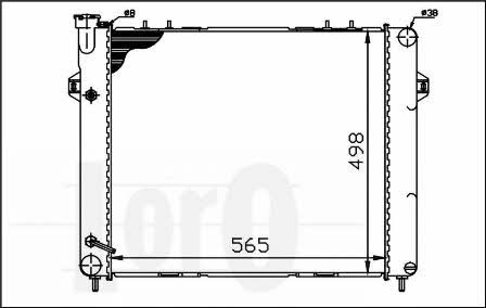 Engine radiator Jeep Grand Cherokee: 0230170002 Loro Engine cooling radiator