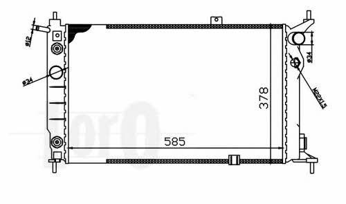 0370170007 Loro Engine cooling radiator