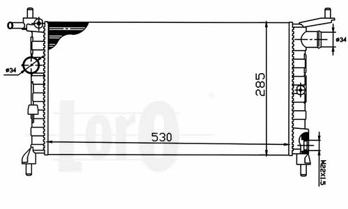 0370170008 Loro Engine cooling radiator