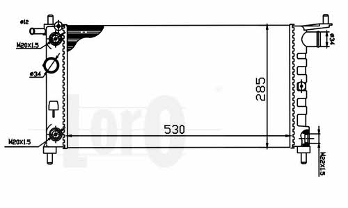 0370170009 Loro Engine cooling radiator