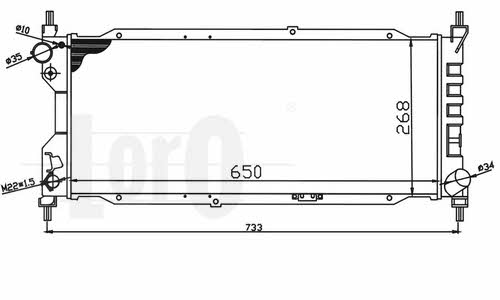 0370170010 Loro Engine cooling radiator
