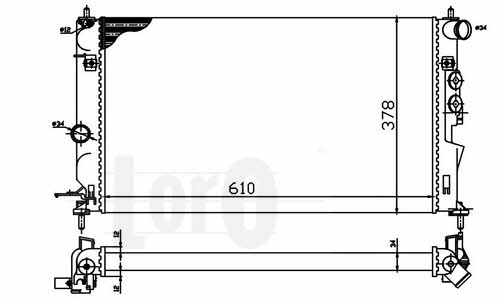 0370170015 Loro Engine cooling radiator