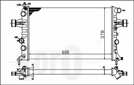 0370170019 Loro Engine cooling radiator
