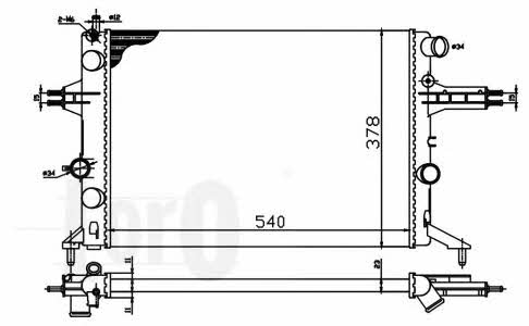 0370170022 Loro Engine cooling radiator
