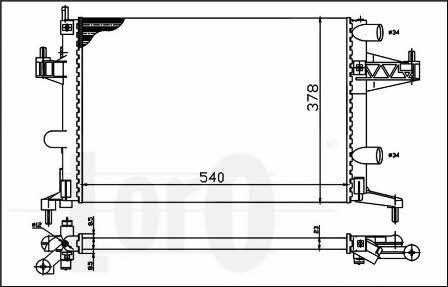 Engine radiator Opel Corsa C: 0370170023 Loro Engine cooling radiator