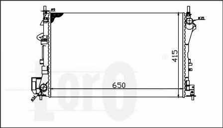 0370170025 Loro Engine cooling radiator