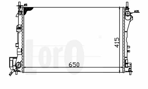 0370170026 Loro Engine cooling radiator