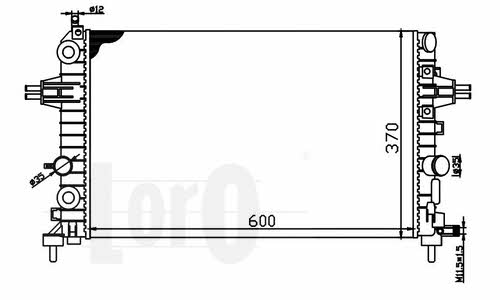 0370170029 Loro Engine cooling radiator
