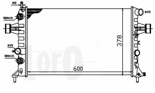Loro 037-017-0032 Engine cooling radiator 0370170032 0370170032 Loro Engine cooling radiator