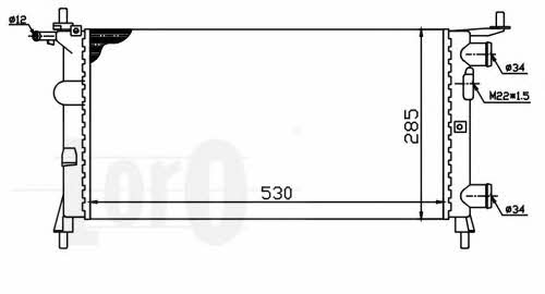 0370170036 Loro Engine cooling radiator
