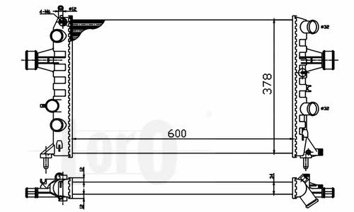 0370170041 Loro Engine cooling radiator