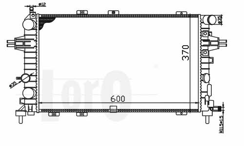 Engine cooling radiator Opel Zafira B: 0370170047 Loro Engine cooling radiator