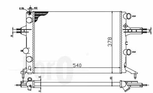 0370170066 Loro Engine cooling radiator