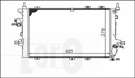 Engine radiator Opel Astra H: 0370170069 Loro Engine cooling radiator