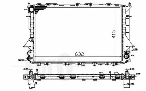 0030170007 Loro Engine cooling radiator