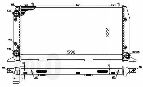 Engine cooling radiator Audi Cabriolet: 0030170010 Loro Engine cooling radiator