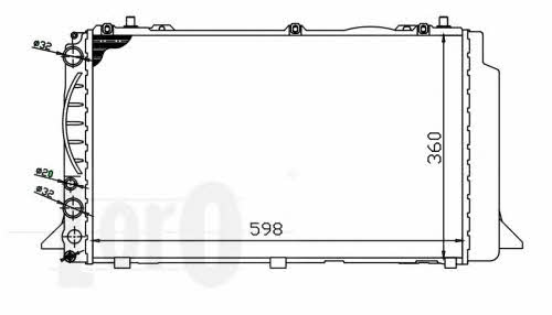 0030170011 Loro Engine cooling radiator