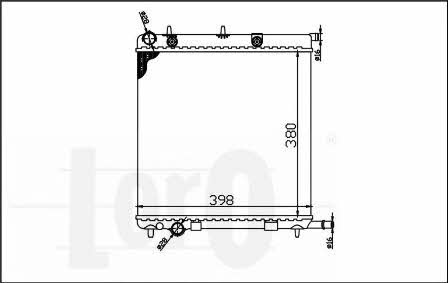 0380170006 Loro Engine cooling radiator