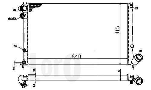 0380170022 Loro Engine cooling radiator