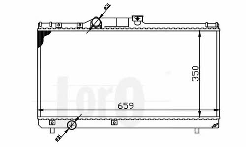 0510170012 Loro Engine cooling radiator