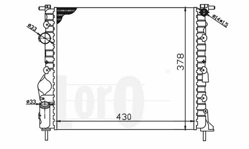 0420170003 Loro Engine cooling radiator