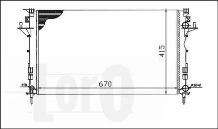 Car radiator Renault Vel Satis: 0420170026 Loro Engine cooling radiator