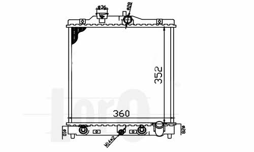 0180170001 Loro Engine cooling radiator