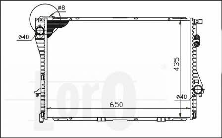 0040170001 Loro Engine cooling radiator