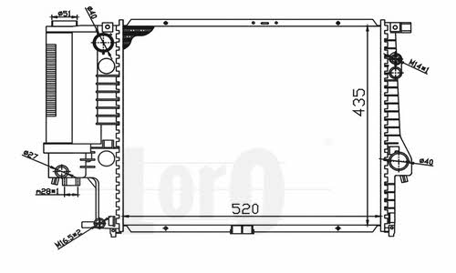 0040170003 Loro Engine cooling radiator