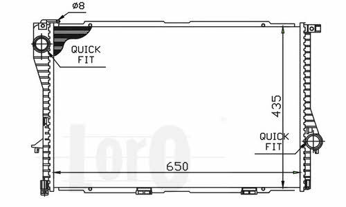 0040170006 Loro Engine cooling radiator