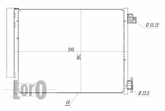 Aircon condenser Dacia Duster: 0100160002 Loro AC Condenser